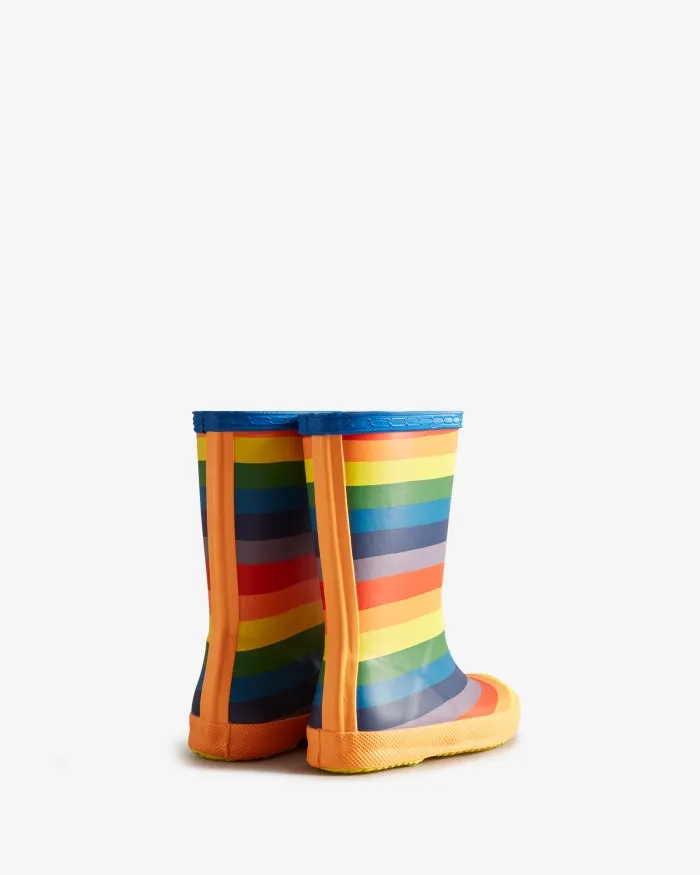 Hunter Kids First Classic Rainbow Print Wellington Boots