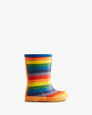 Hunter Kids First Classic Rainbow Print Wellington Boots