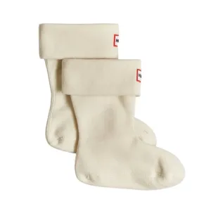 Hunter Kids White Recycled Fleece Boot Sock