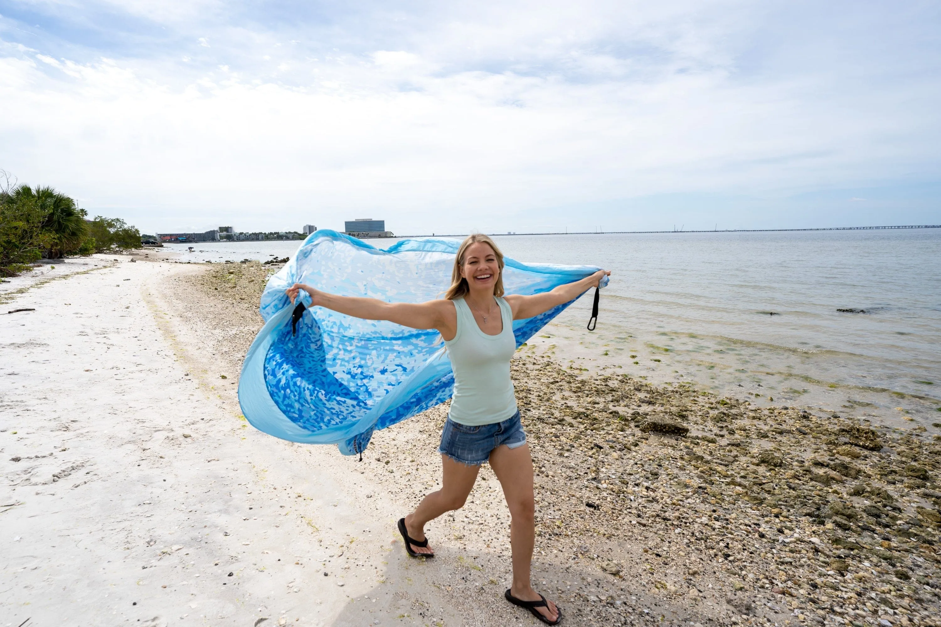 Icy Ombre Print Double Hammock