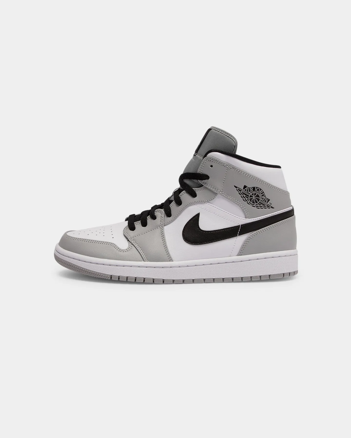 Jordan Men's Air Jordan 1 Mid 'Light Smoke Grey' Grey/Black/White