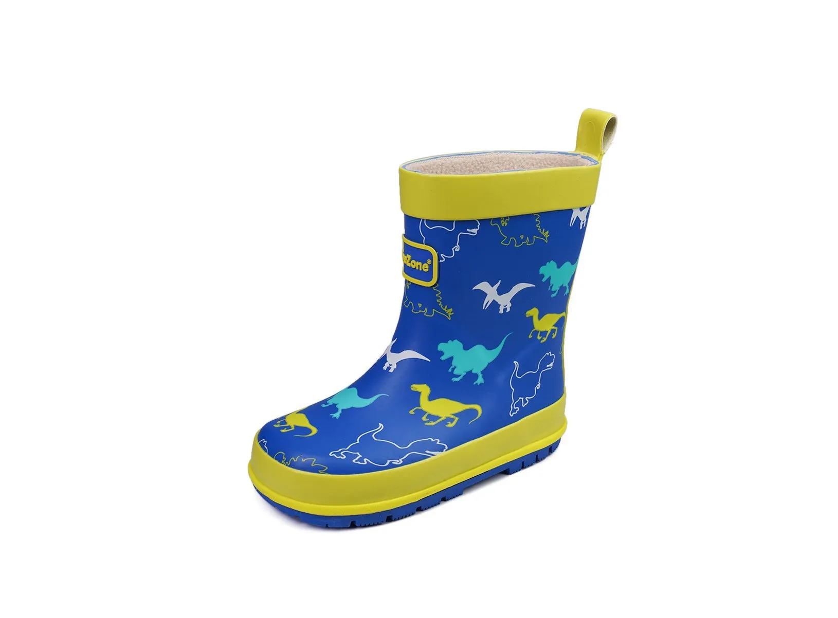 KACE -  Boys' Blue Dinosaur Themed Rain Boots