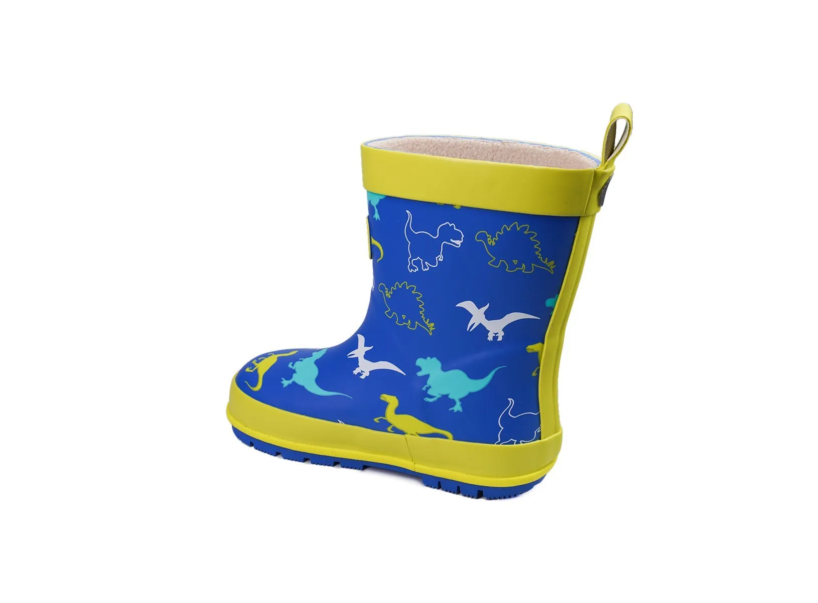 KACE -  Boys' Blue Dinosaur Themed Rain Boots