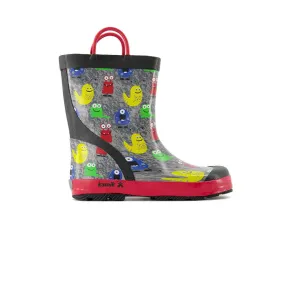 Kamik - Kids' (Preschool) Monsters Rain Boots (EK6113 BLK)