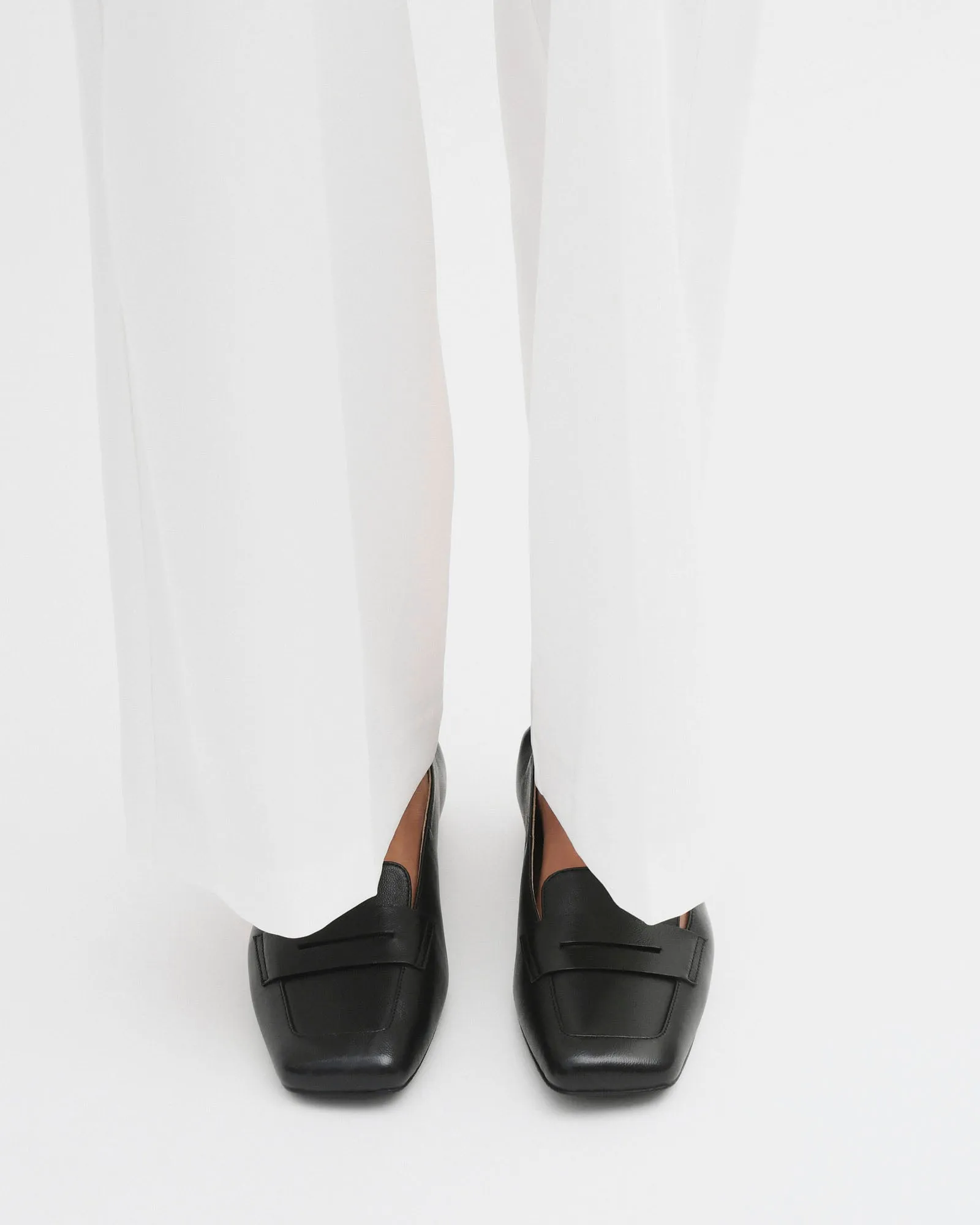 KENNEDY CASUAL FLATS BLACK LEATHER