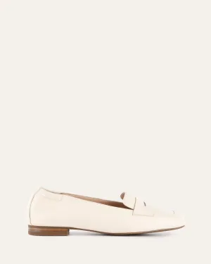 KENNEDY CASUAL FLATS OFF WHITE LEATHER