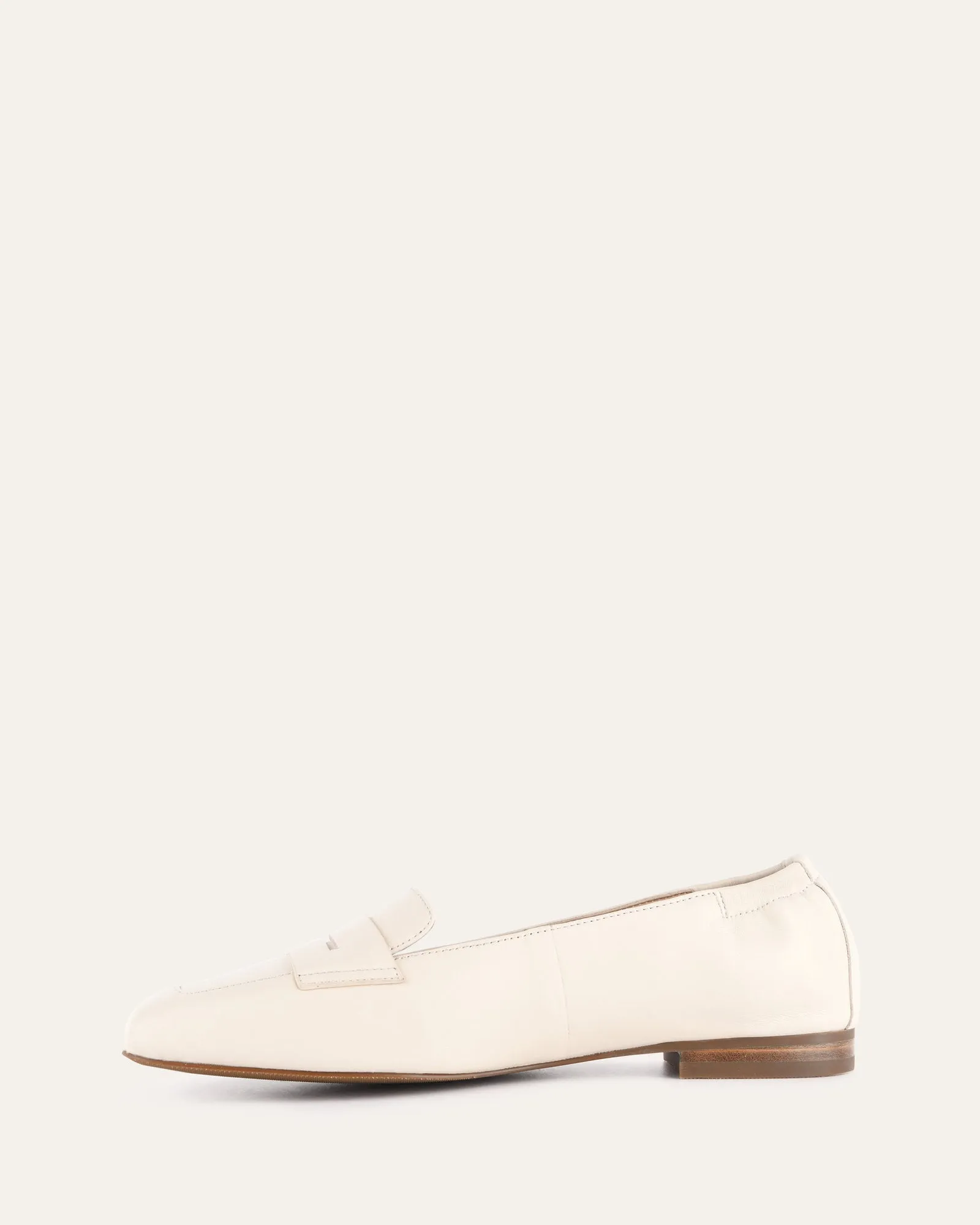 KENNEDY CASUAL FLATS OFF WHITE LEATHER