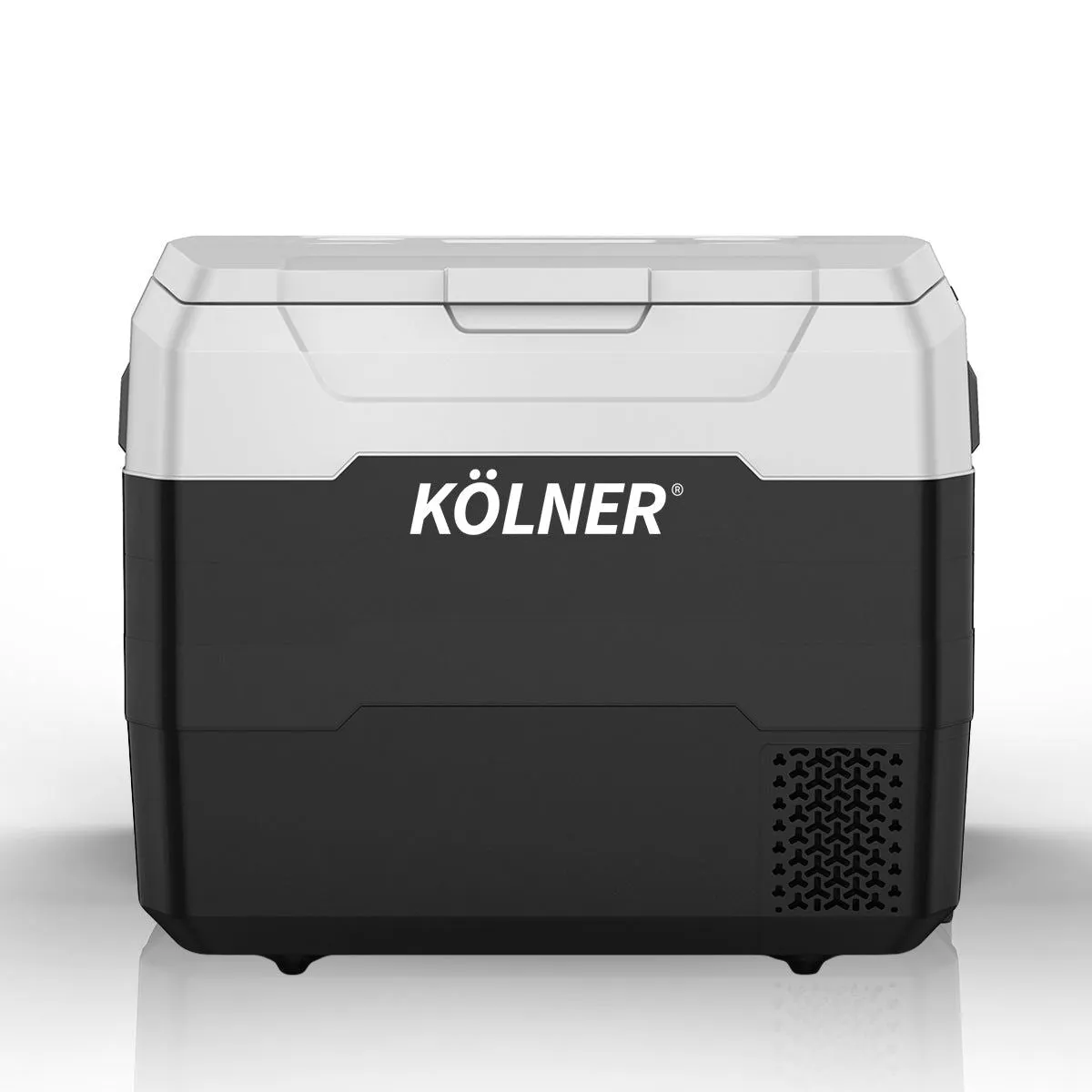 Kolner 50l Fridge Freezer Cooler 12/24/240v Camping Portable Esky Refrigerator With Trolley - Black