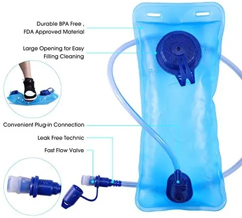 KUYOU Fashional Hydration Backpack with 2L Hydration Bladder