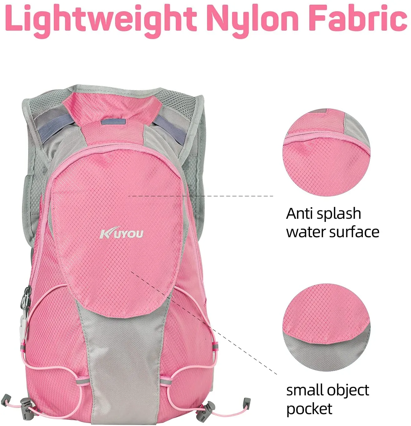 KUYOU Hydration Pack with 1.5L Hydration Bladder