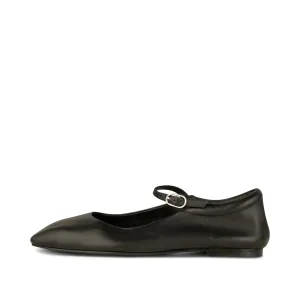 Maya ballerina leather - BLACK