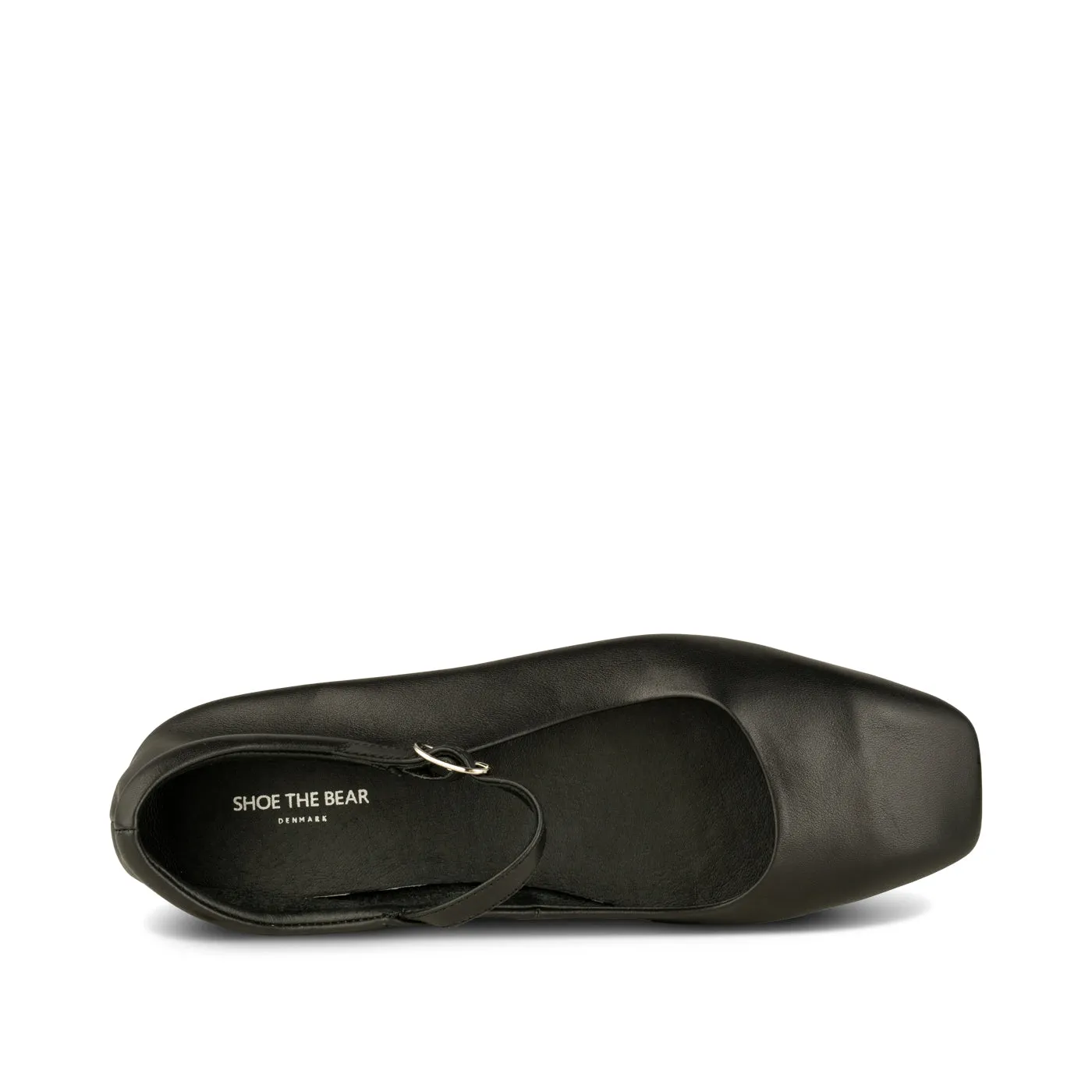 Maya ballerina leather - BLACK