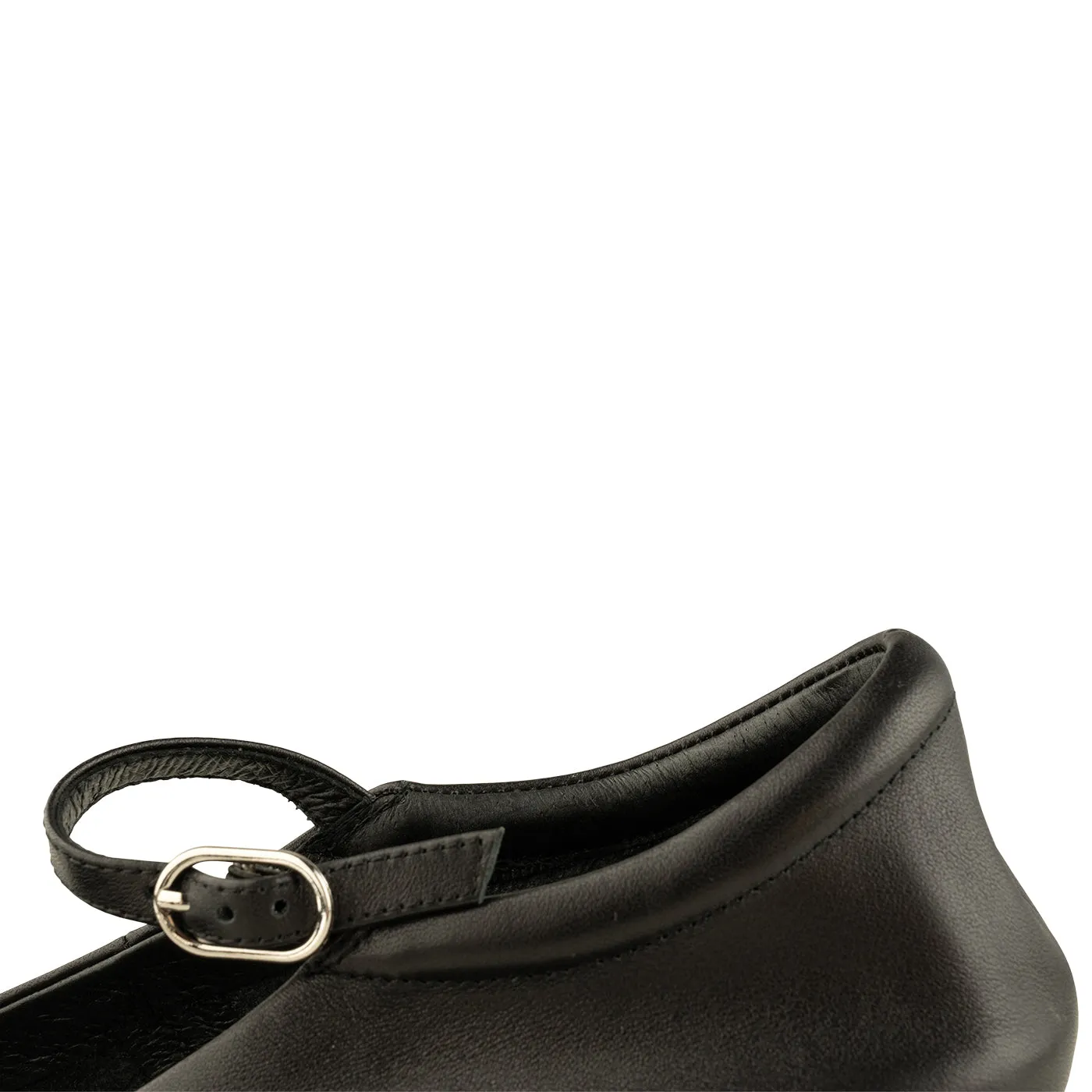 Maya ballerina leather - BLACK