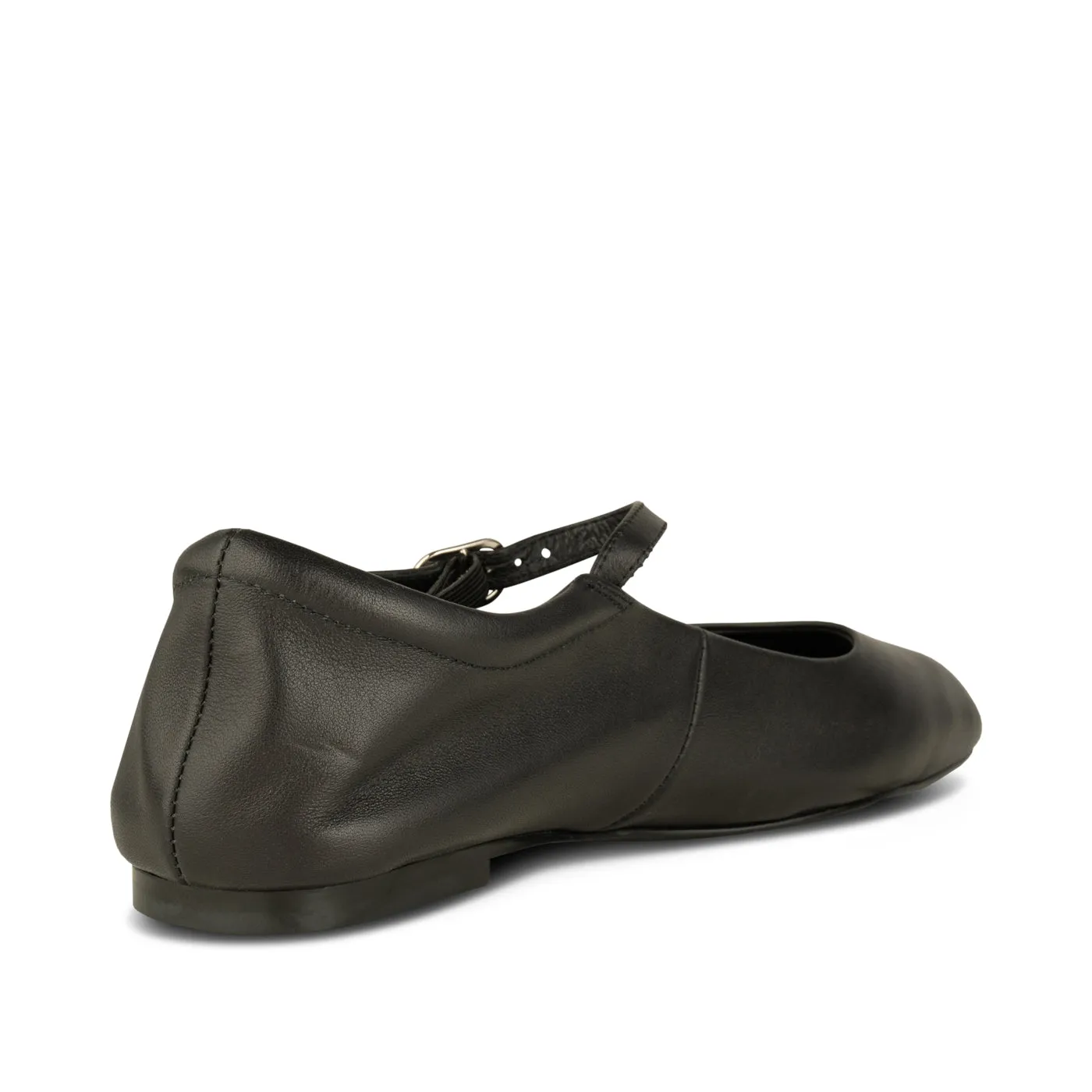 Maya ballerina leather - BLACK