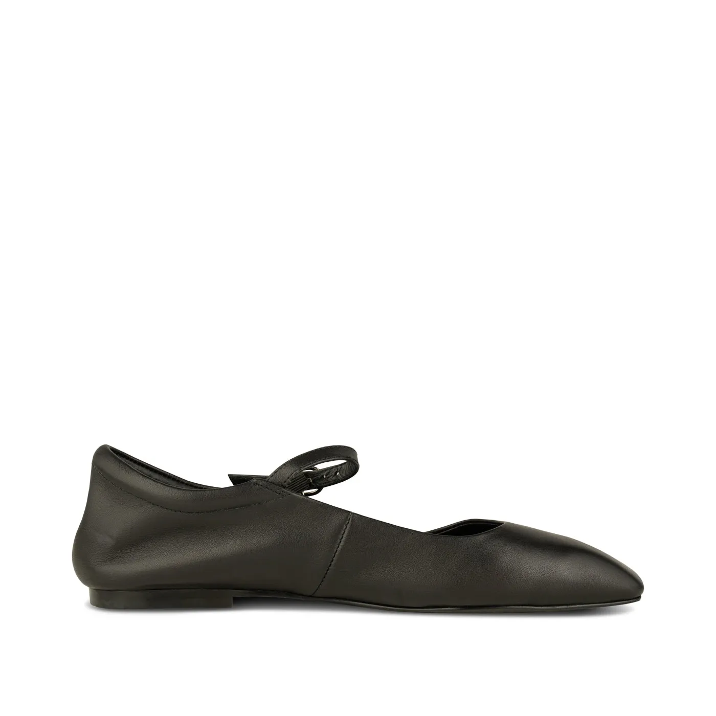 Maya ballerina leather - BLACK