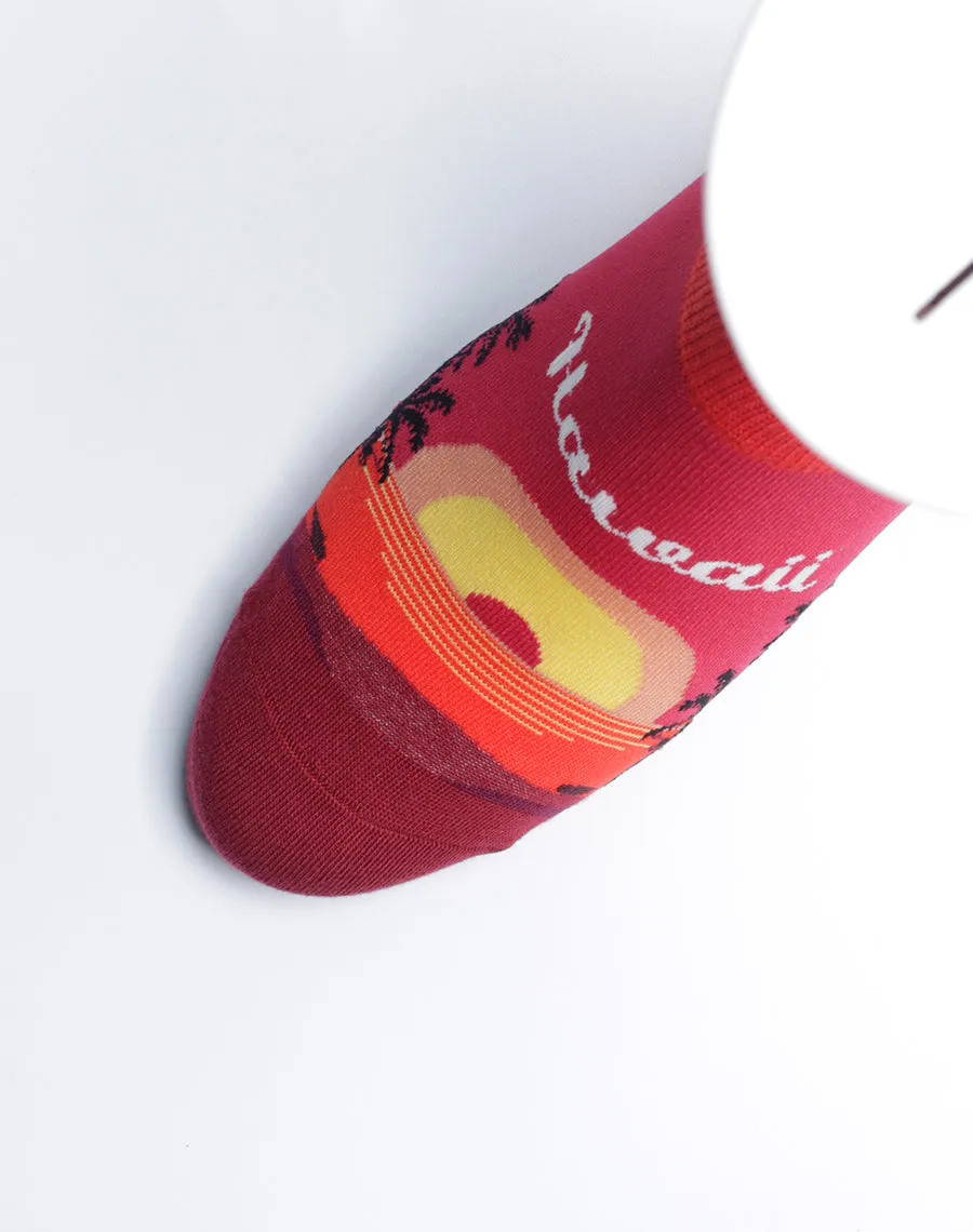 Men's Hawaii Sunset Tropical No Show Socks