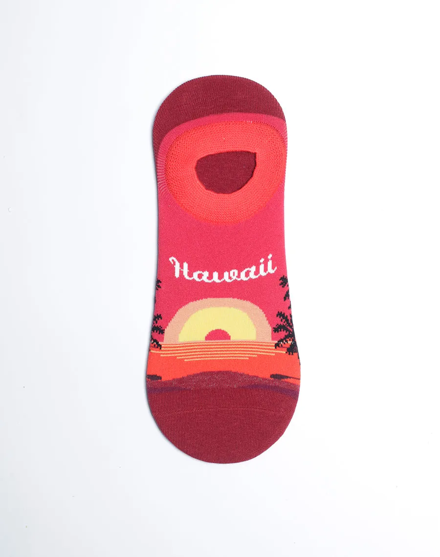 Men's Hawaii Sunset Tropical No Show Socks