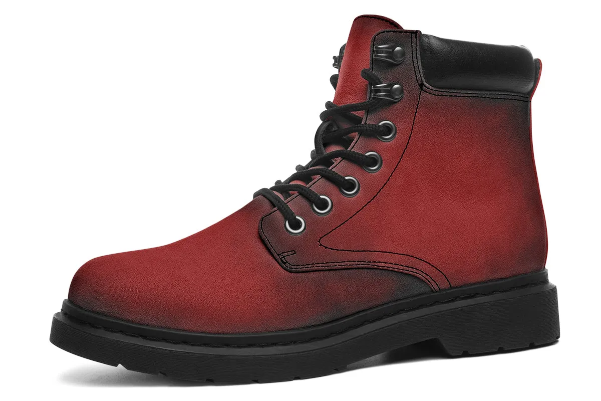 Mood: Blood Classic Boots - High Quality Micro-Suede Weatherproof Vegan Shoes with Stitched on Soles