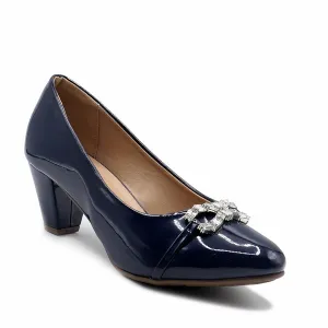 Navy Formal Court Shoes 085465