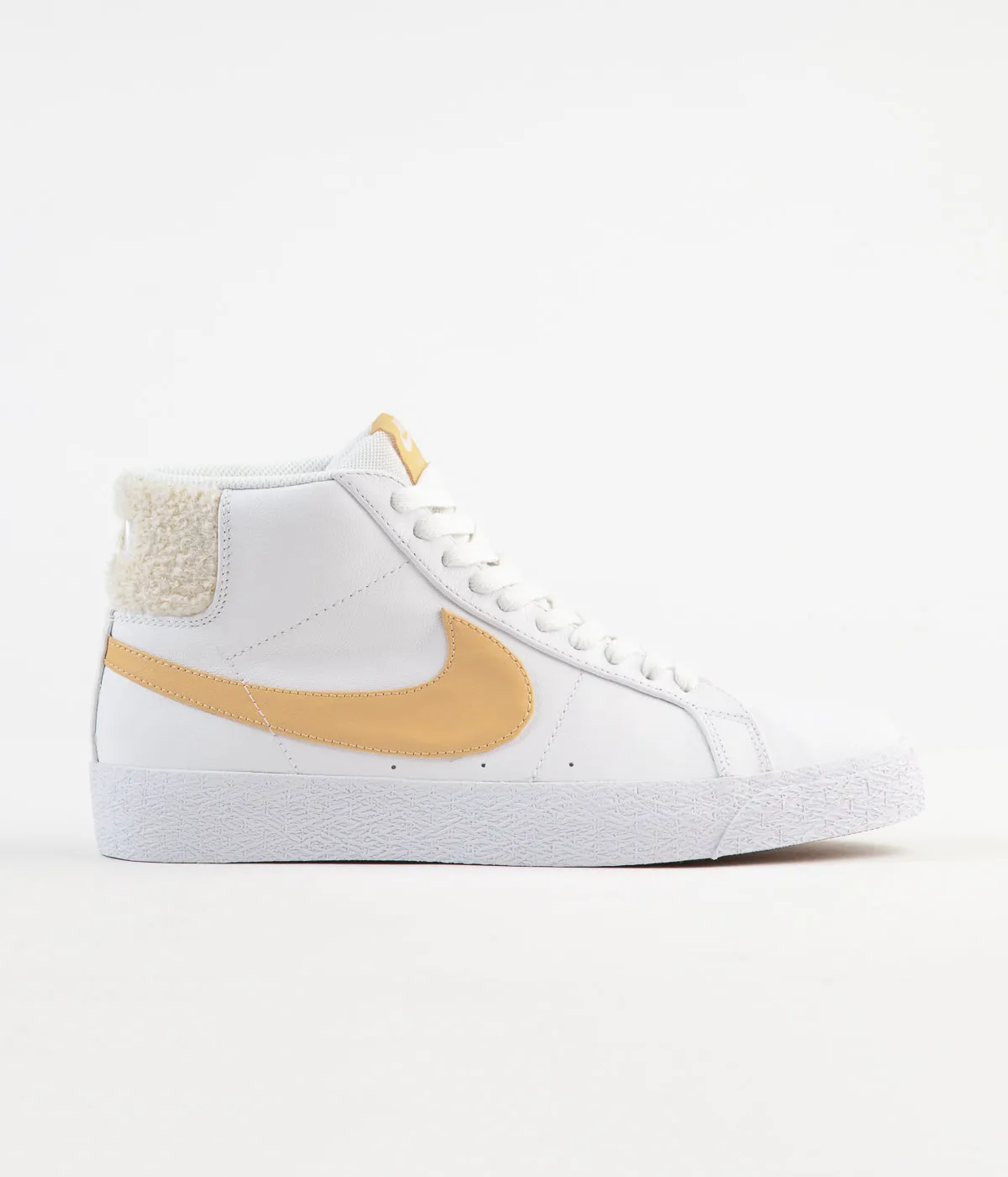 Nike SB Blazer Mid Premium Shoes - White / Celestial Gold