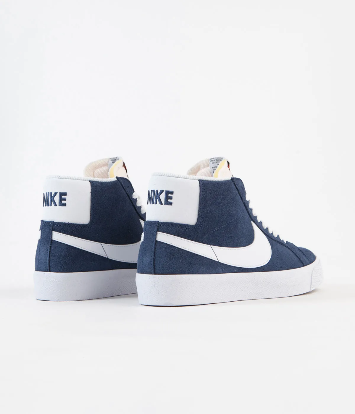 Nike SB Blazer Mid Shoes - Navy / White - Black - University Red