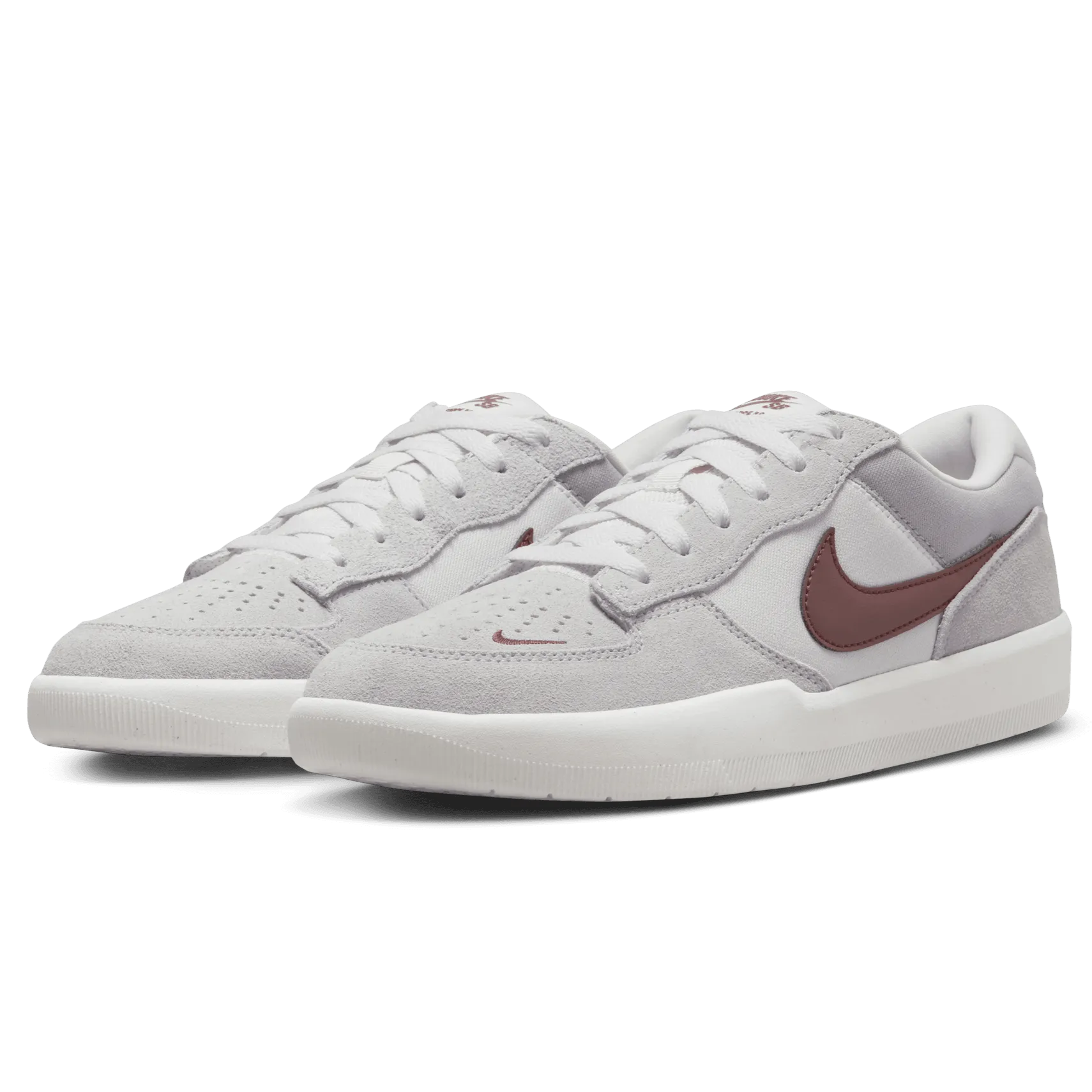 Nike SB Force 58 Skateboard Shoe - Platinum Tint/Dark Team Red-Wolf Grey