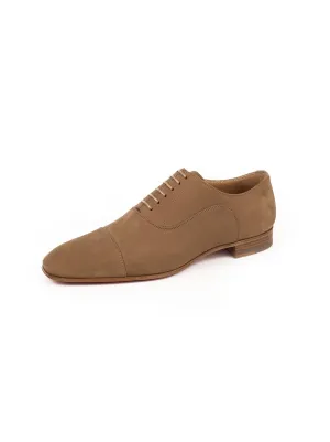 Nubuck Greggo Flat Balmoral Oxfords - Tan