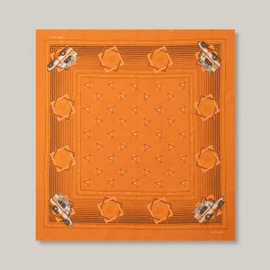 ONE EAR BRAND 'HOME I'LL NEVER BE' BANDANA - CHEDDAR ORANGE