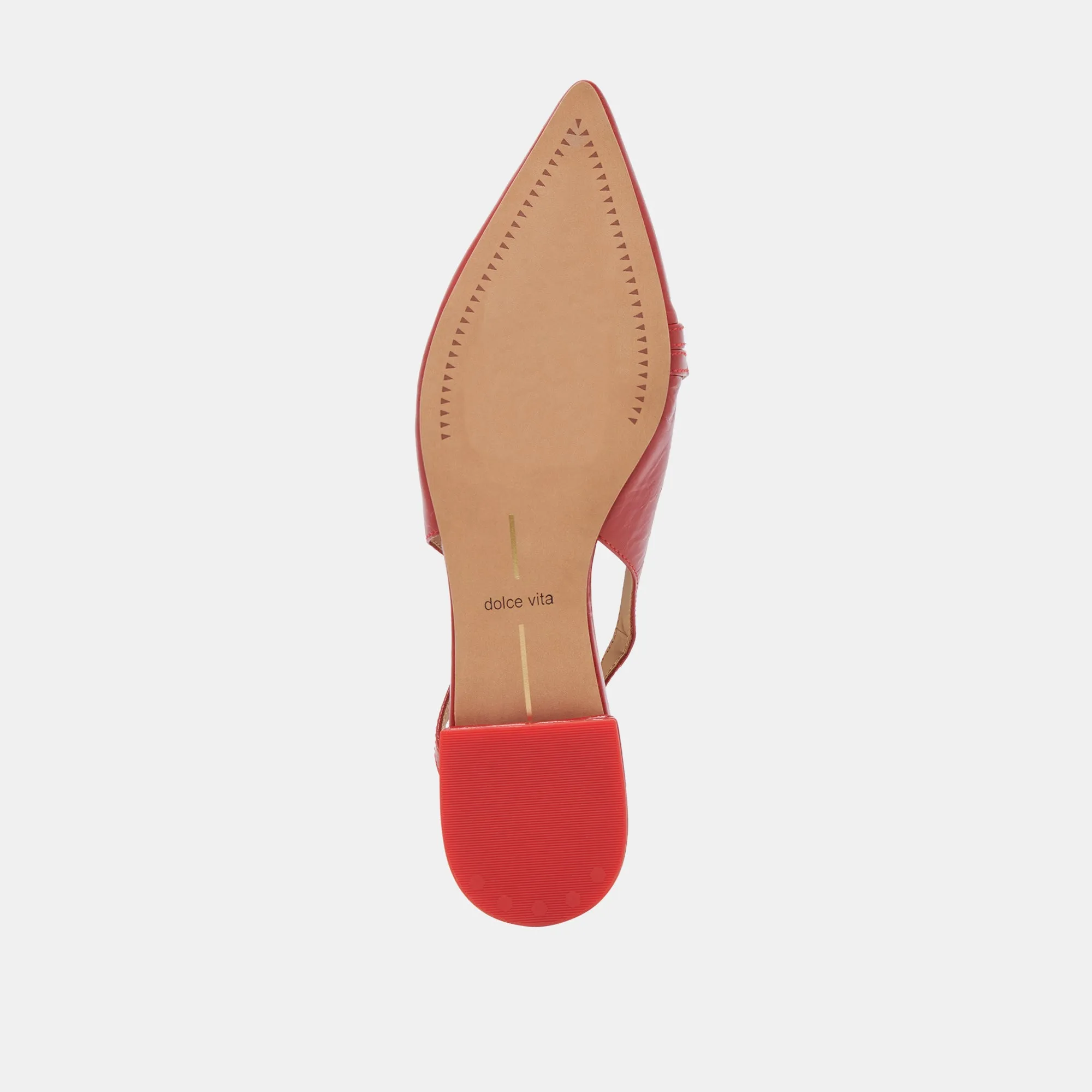 PAMLA FLATS RED CRINKLE PATENT