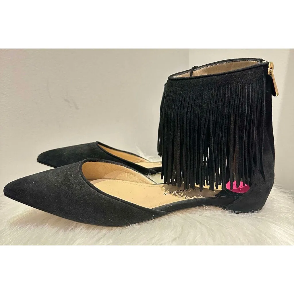 Paul Andrew Fringe Pointed Toe Flats - Size 37