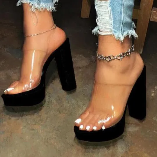 Perspex Platform Heels