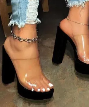 Perspex Platform Heels