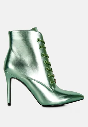 Piet Metallic Stiletto Ankle Boot