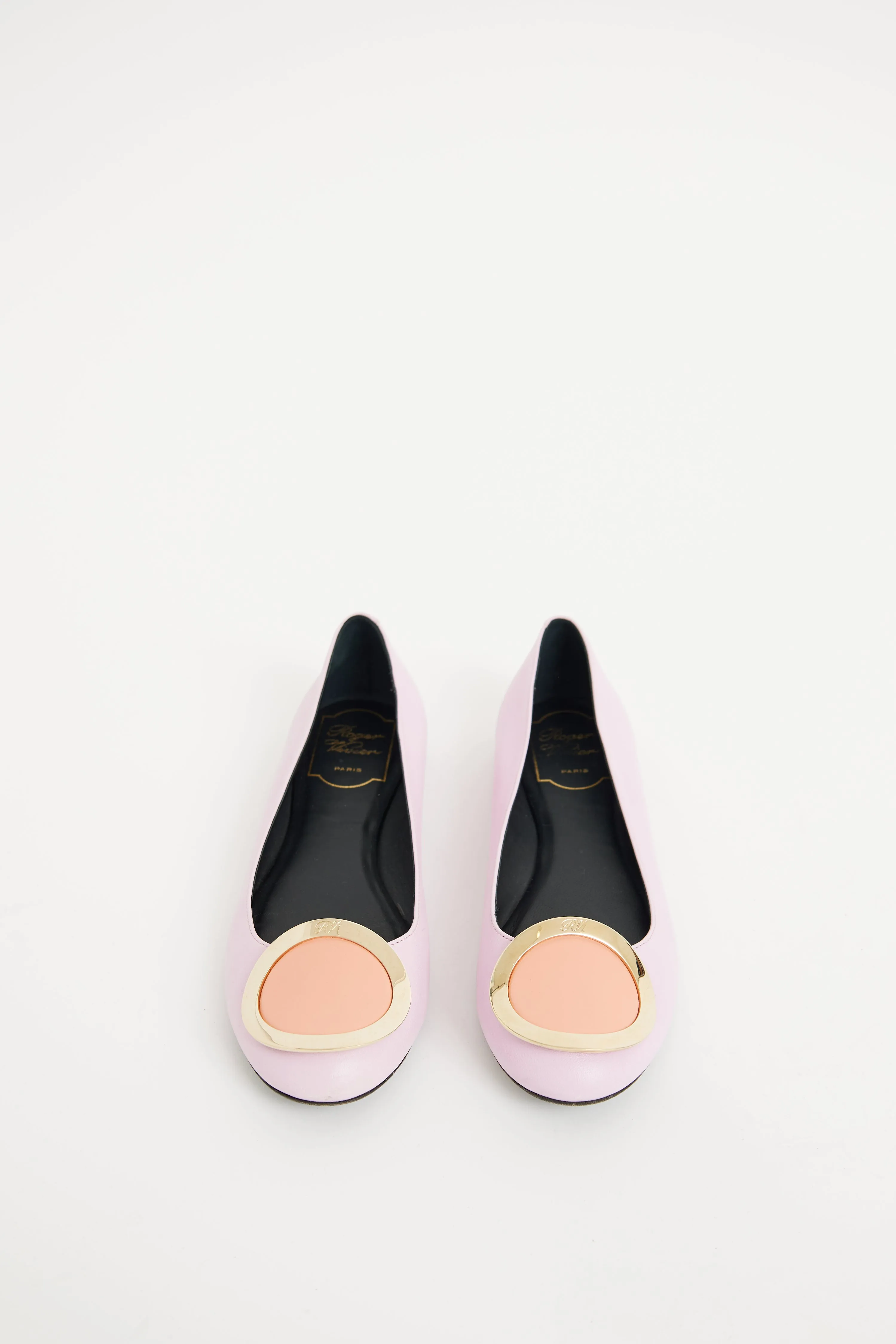 Pink Orange Gold Buckle Flat