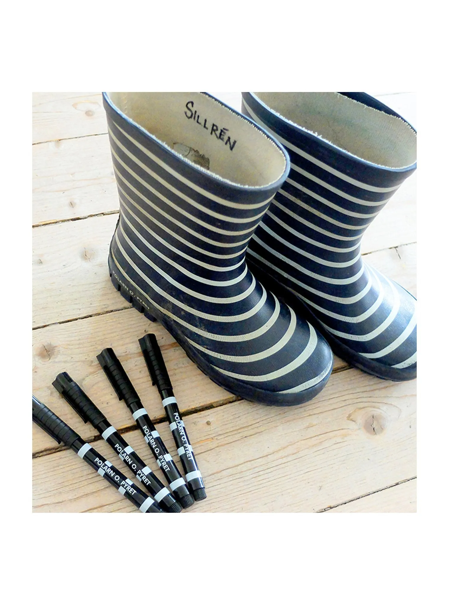 PO.P Stripe Kids Wellies