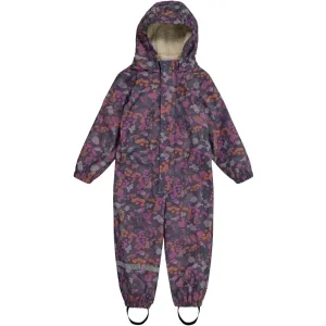 PU/Teddy Rain Suit Floral AOP - Nightshade