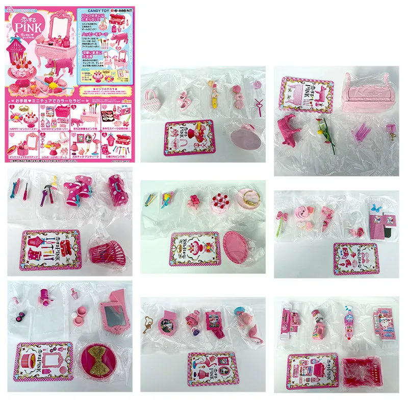 Rare 2008 Re-Ment Lovely Pink Full Set of 8 pcs