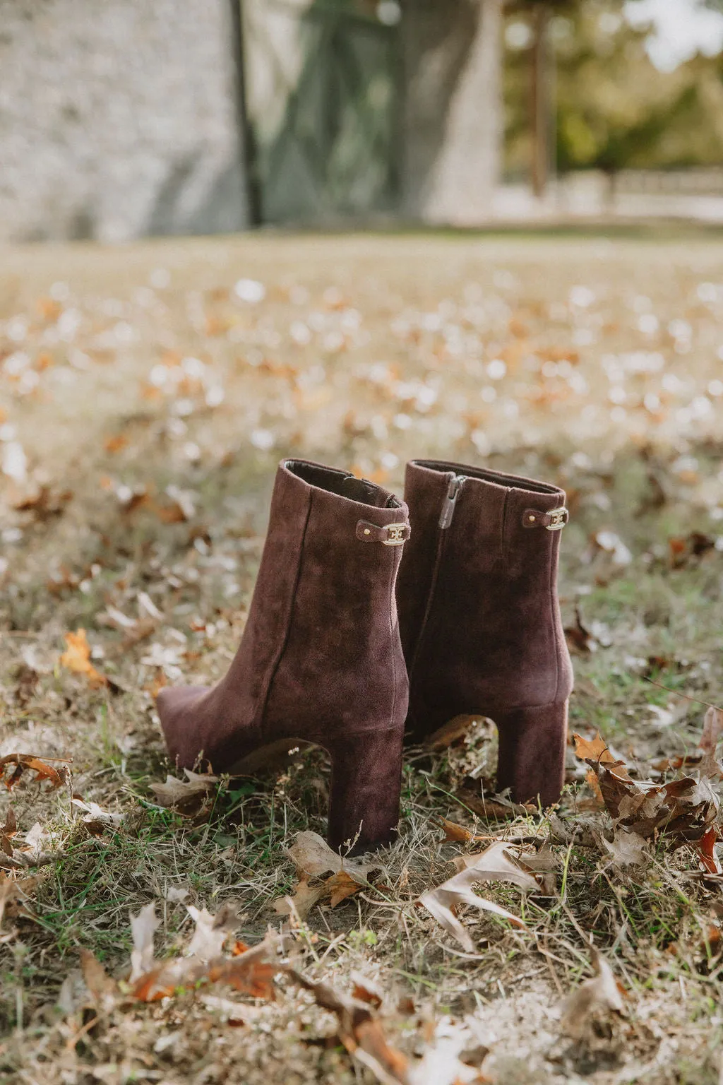 Sam Edelman Saige Ankle Bootie in Cafe Noir Brown Suede