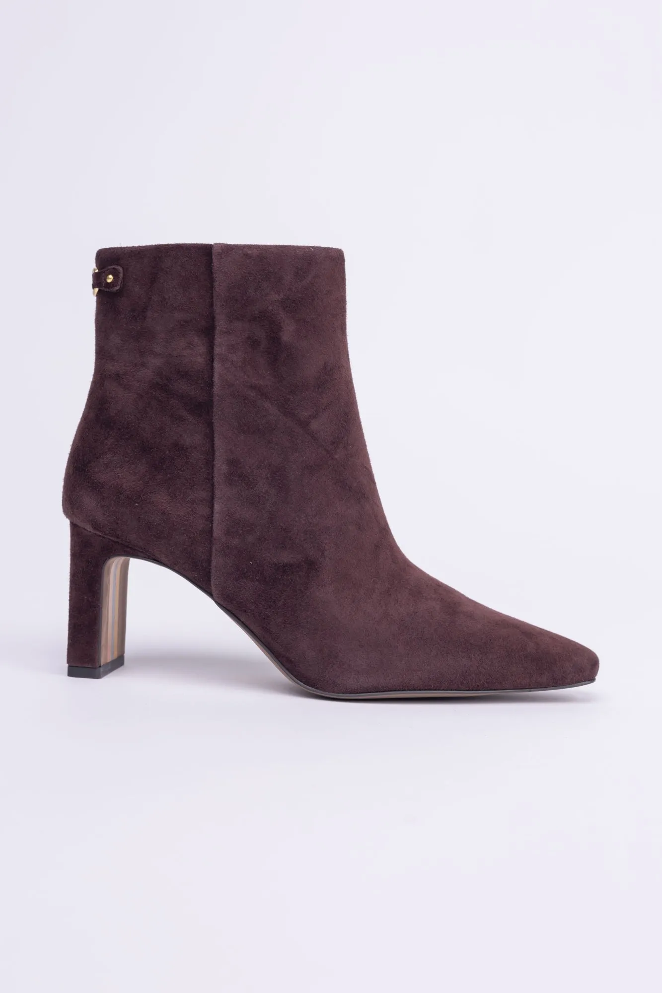 Sam Edelman Saige Ankle Bootie in Cafe Noir Brown Suede