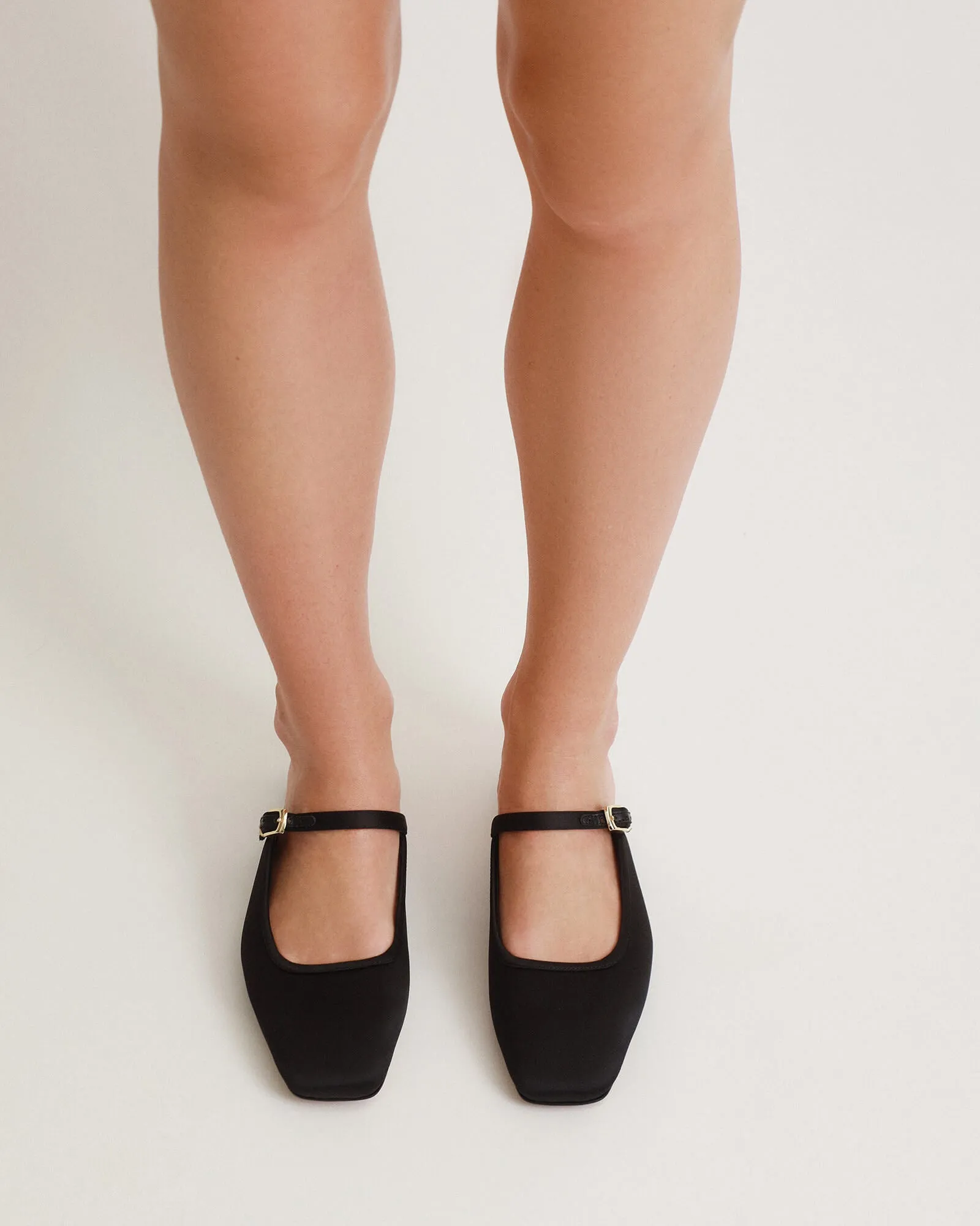 SAMMY DRESS FLATS BLACK LEATHER