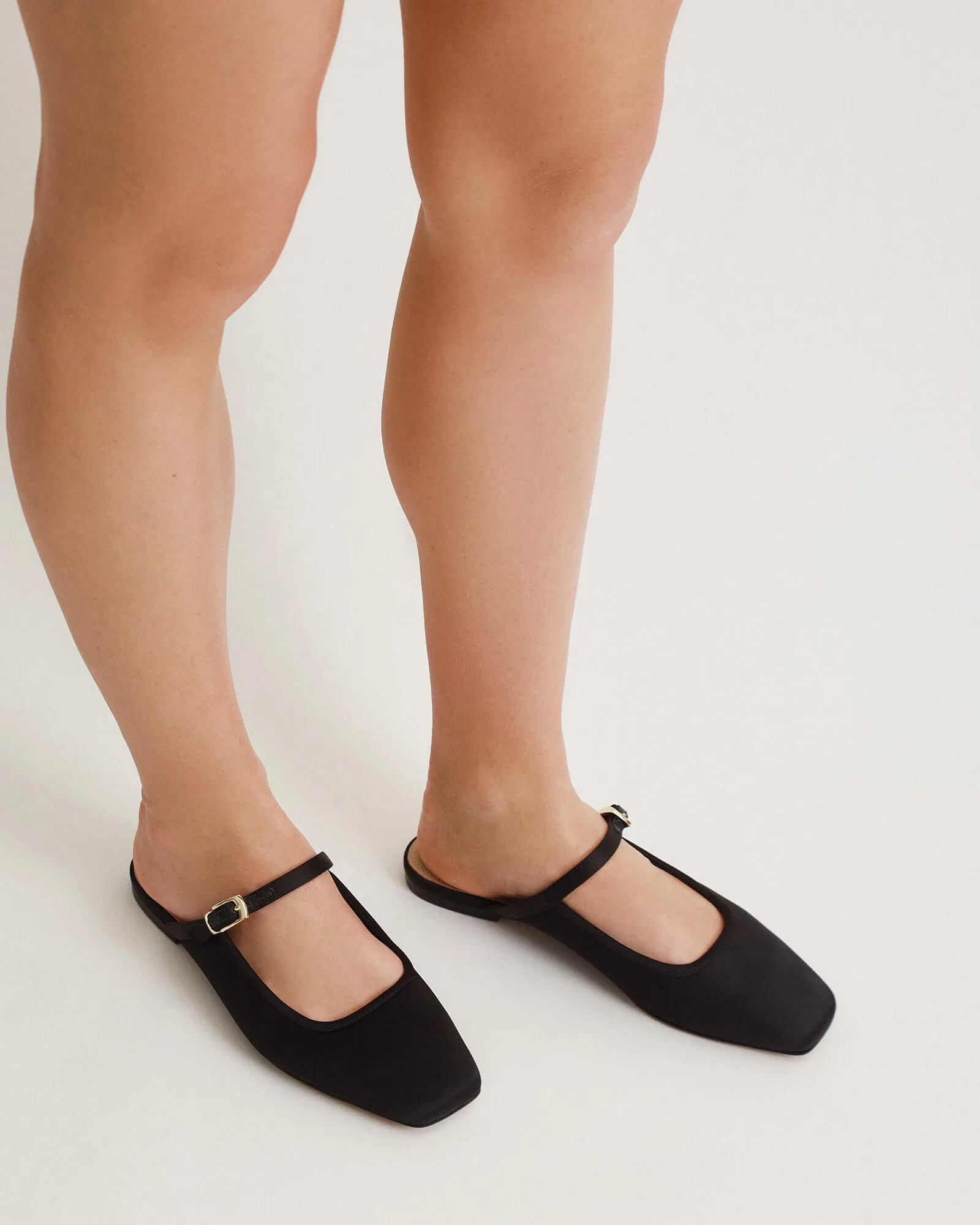 SAMMY DRESS FLATS BLACK LEATHER