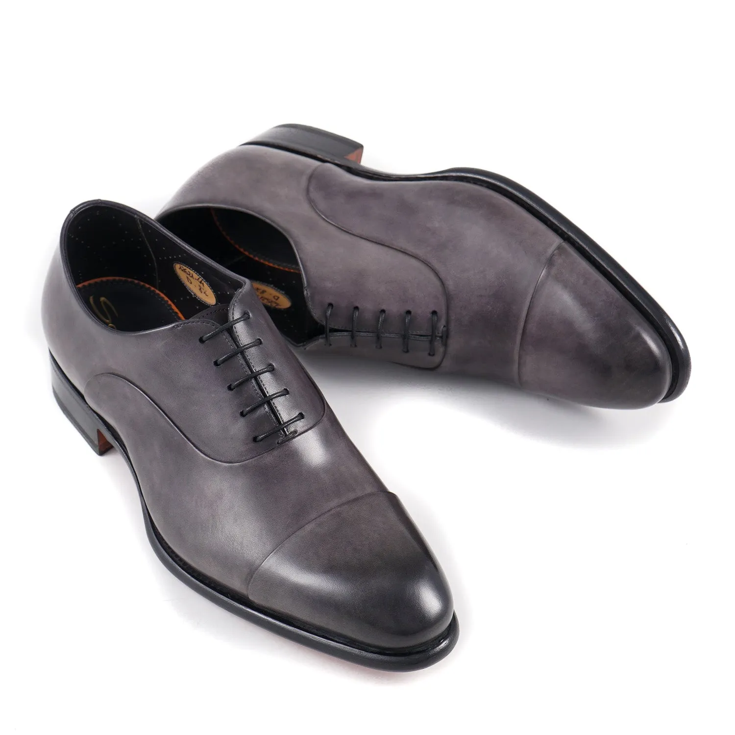 Santoni 'Isaac' Goodyear Oxford in Gray Calf