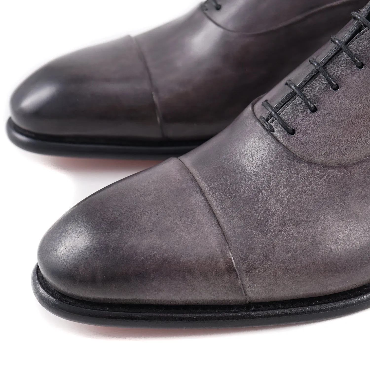 Santoni 'Isaac' Goodyear Oxford in Gray Calf