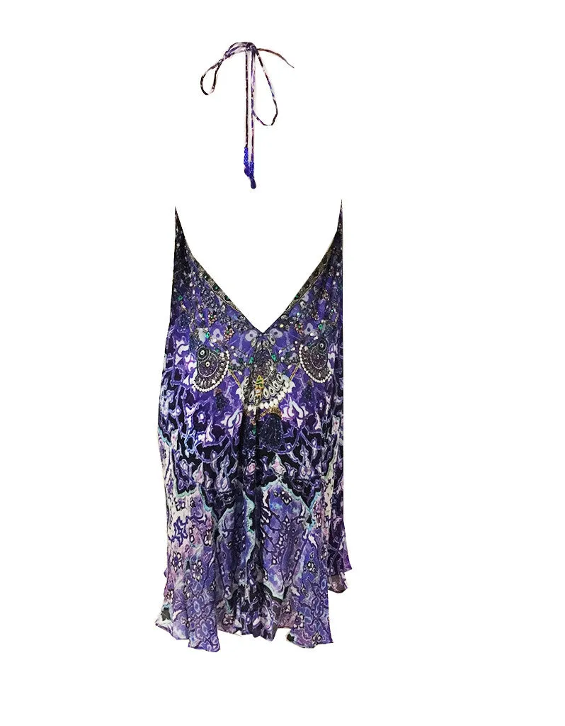 Shahida Parides Short 3-Way Style Dress in Purple Rain