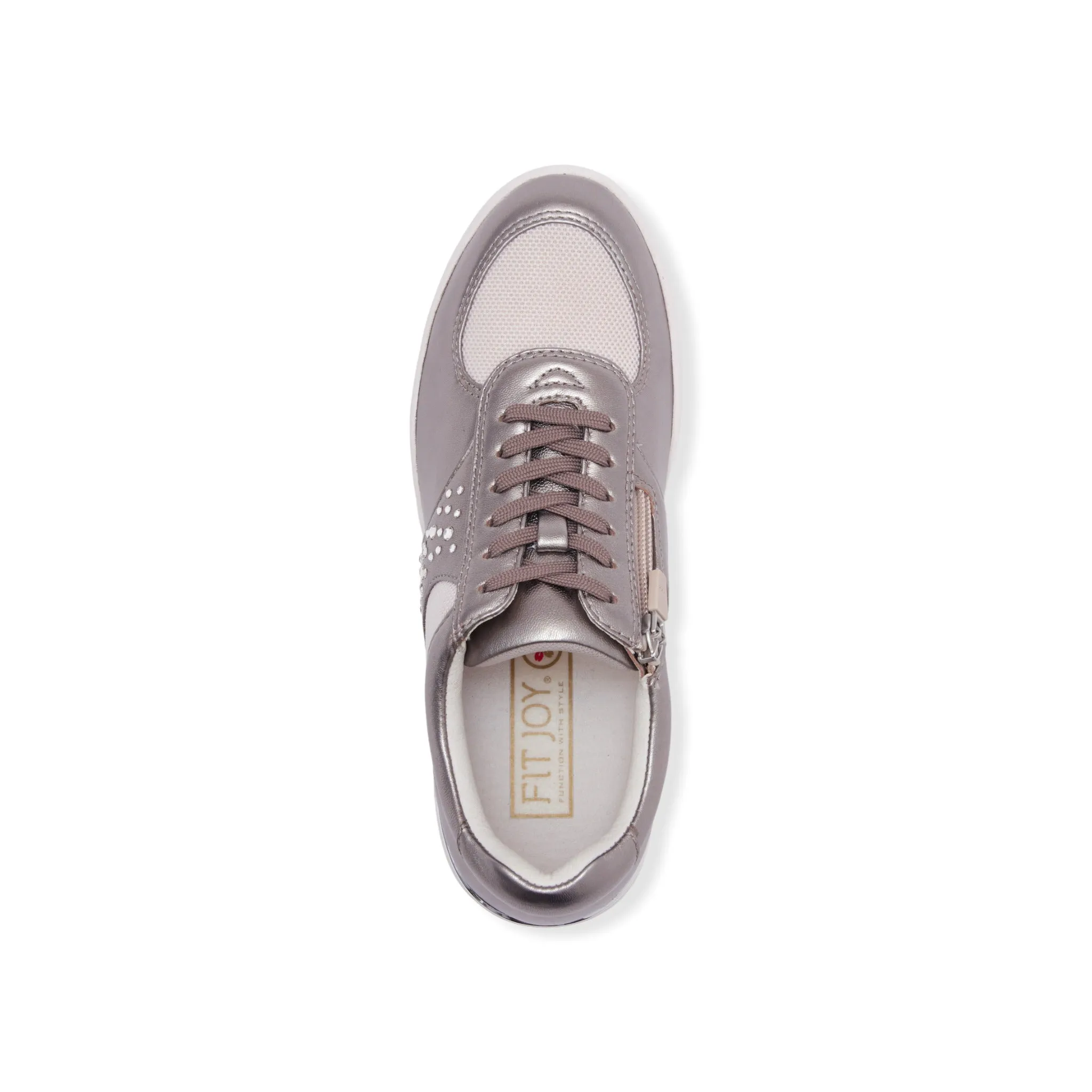 Sheepskin and mesh combination leather Sneakers with Swarovski crystal glass  #FJ080