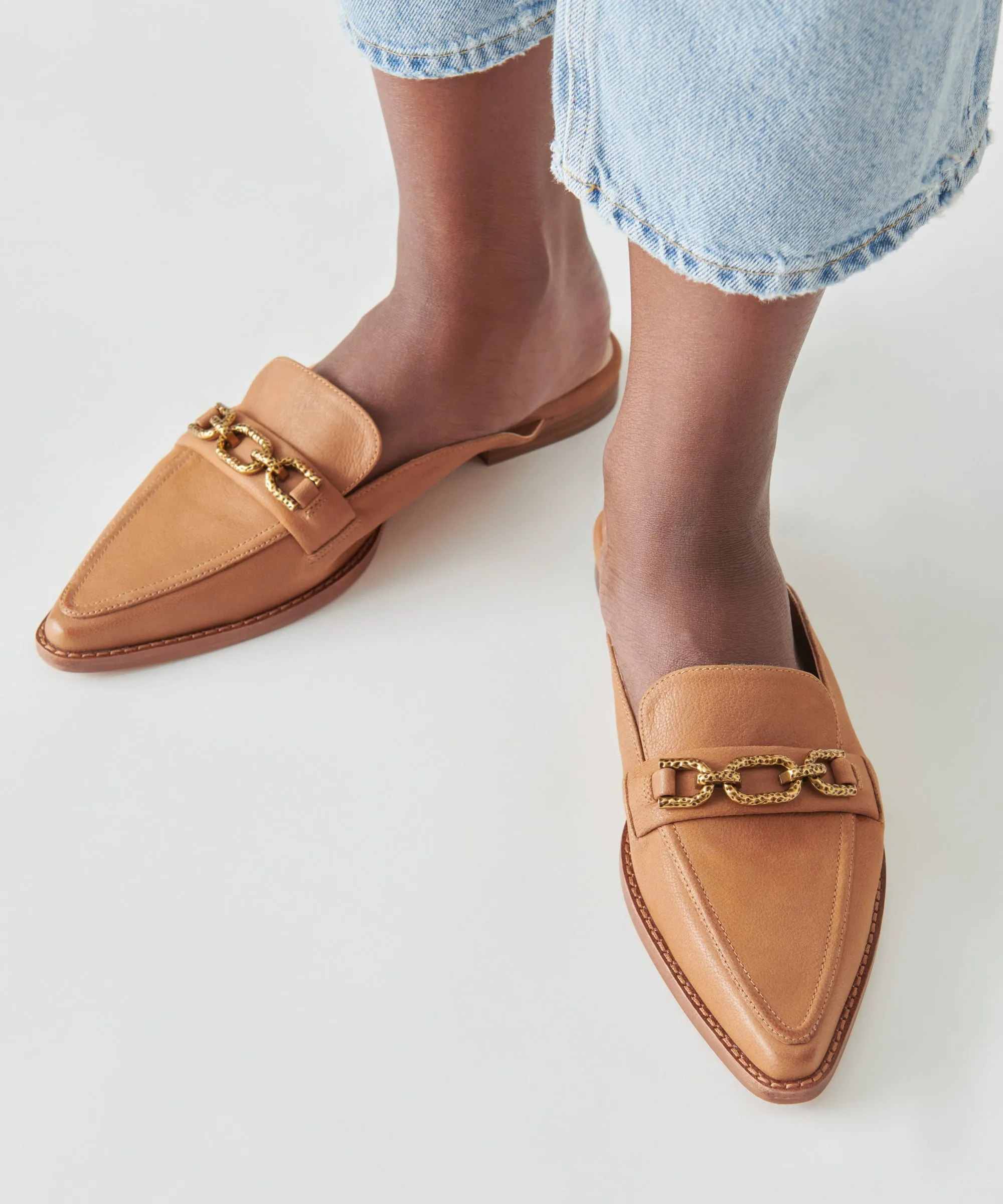 SIDON FLATS BROWN LEATHER