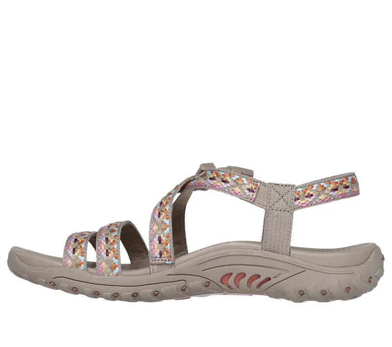 'Skechers' Women's Reggae-Dream Weaver Sandal - Taupe / Multi