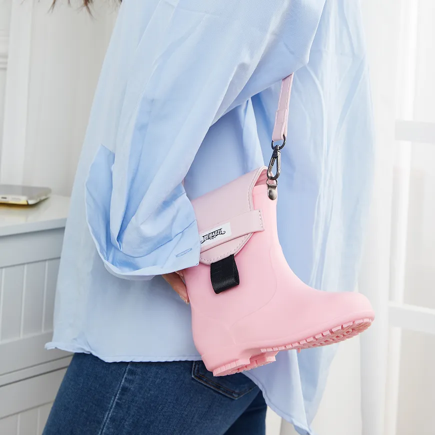 Sohiwoo Rain Boots Shaped Crossbody Bag Novelty Flap Purse Phone Bag