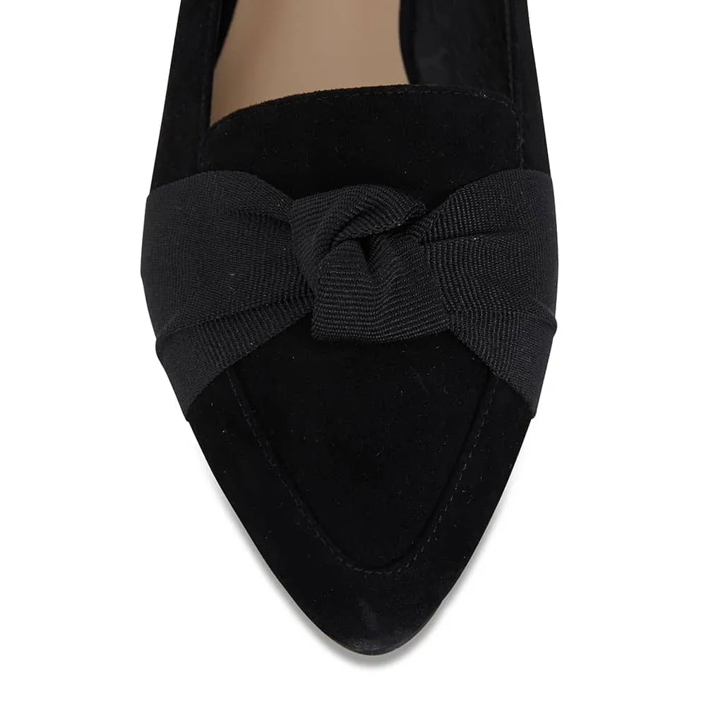 Tango Flat in Black Suede