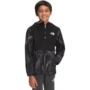 The North Face TNF Black Topographic Map Print Zipline Rain Jacket